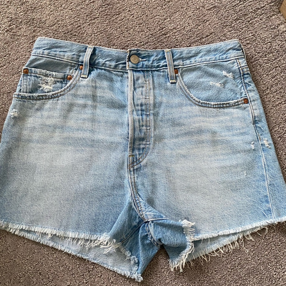 Levi's Light Blue Denim Shorts